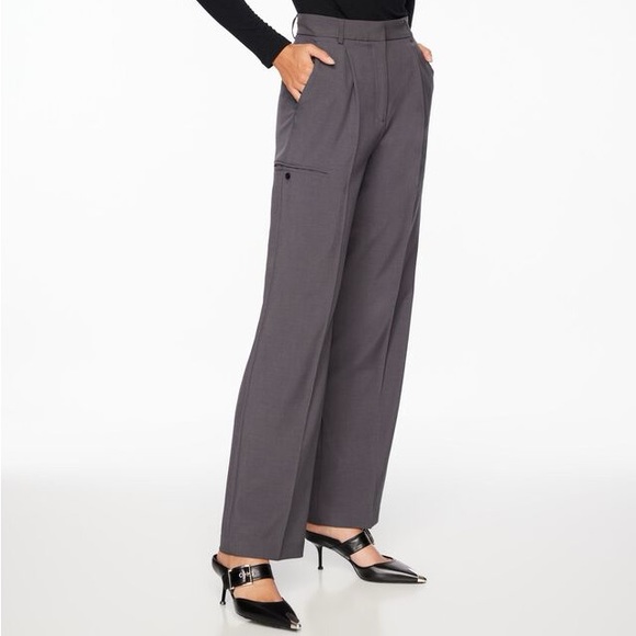 NWT Dynamite Straight Leg Grey Pants - Picture 5 of 5